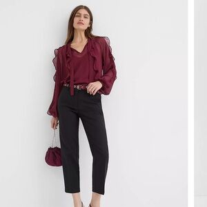 LOFT Outlet Riviera Slim Pants Black 8